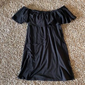 Off The Shoulder Black Dress